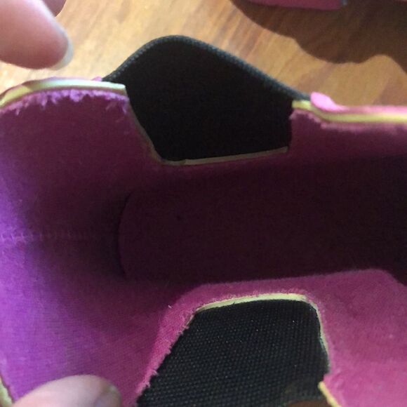 LL Bean Striped rubber booties size 7 pink green - Picture 7 of 8